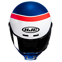 HJC V10 グレープ ヘルメット ブルー レッド - 4