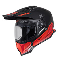 Casco Just-1 J14 F Elite Rosso Fluo Nero