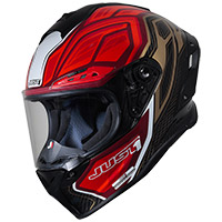Casco Just-1 J Gpr Carbon Instinct Rosso Fluo