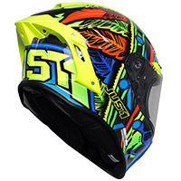 Casco Just-1 J Gpr Carbon Tribe Blu Giallo