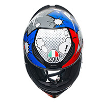 Casque AGV K1 S E2206 Bang Italy bleu mat - 3