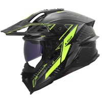 Casque LS2 MX707 Explorer Evo Carbon Arrow jaune