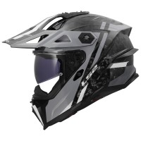 Casque LS2 MX707 Explorer Evo Carbon Zelior gris