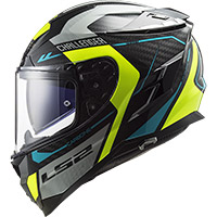 Casco Ls2 FF327 Challenger Carbon Thorn HV gelb - 2