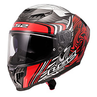Ls2 Ff807 Dragon Carbon Enthum Helmet Red