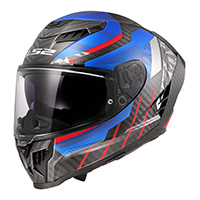 Ls2 Ff807 Dragon Carbon Trax Helmet Blue