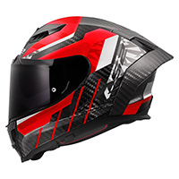 LS2 FF807 Dragon Carbon Trax Helm rot - 3
