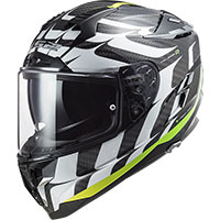Casco Ls2 Ff327 Challenger Carbon Flames Bianco