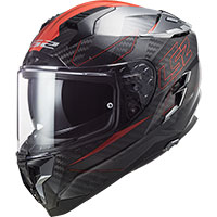 Casco Ls2 Ff327 Challenger Carbon Fold Rosso