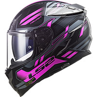 Casque LS2 FF327 Challenger Spin titane rose - 2