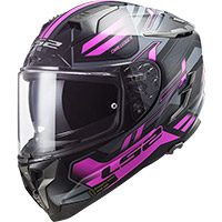 Casco Ls2 Ff327 Challenger Spin Titanio Rosa Fluo