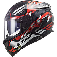 LS2 FF327 Challenger Spin Helm schwarz rot - 2