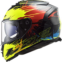 Ls2 Ff800 Storm Drop Helmet Black Yellow Red