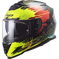 Ls2 Ff800 Storm Drop Helmet Black Yellow Red