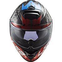 LS2 FF800 Storm Sprinter Helm schwarz rot titan - 4
