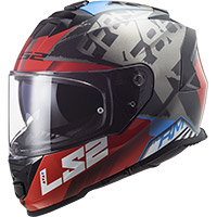 LS2 FF800 Storm Sprinter Helm schwarz rot titan