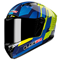 Casque Ls2 Ff805 Thunder Carbon Gas Bleu Jaune