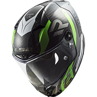 Casque LS2 FF805 Thunder Carbon Supra vert blanc - 2