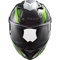 Ls2 Ff805 Thunder Carbon Supra Helmet Green White - 4