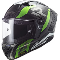 Casco LS2 FF805 Thunder Carbon Supra verde blanco