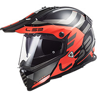 Ls2 Mx436 Pioneer Evo Adventurer Nero Opaco Arancio