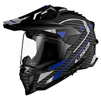 Casque Aventure Ls2 Mx701 Explorer Carbon Bleu