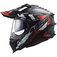 Ls2 Mx701 Explorer Carbon Extend Helmet Red Matt