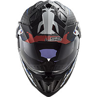 Casco LS2 MX701 Explorer Carbon Extend rojo mate - 3