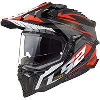 LS2 MX701 エクスプローラー スパイア ヘルメット ブラック チタン レッド