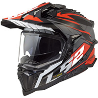 Ls2 Mx701 Explorer Spire Helmet Black Titanium Red