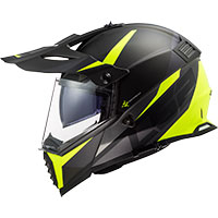 Routeur Ls2 Mx436 Pioneer Evo Noir Mat Hv Jaune