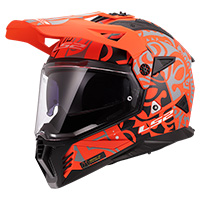 Ls2 Mx702 Pioneer 2 Rangi Helmet Orange Matt