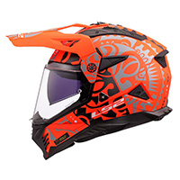 Ls2 Mx702 Pioneer 2 Rangi Helmet Orange Matt