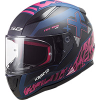 Casco Ls2 Ff353 Rapid Xtreet Blu Opaco Viola