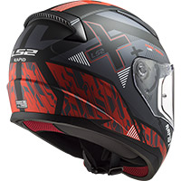 LS2 FF353 Rapid XTreet Helm schwarz matt rot - 4