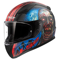 Casco Ls2 Ff353 Rapid 2 Zombie Nero Rosso