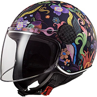 Ls2 Of558 Sphere Lux 2 Bloom Helmet Blue Pink