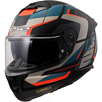 Casco LS2 FF808 Stream 2 Road nero opaco blu