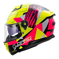 Casque Ls2 Ff808 Stream 2 Tiger Jaune Rose