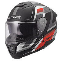 Casco LS2 FF808 Stream 2 Vintage grigio rosso opaco
