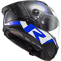 LS2 FF805 Thunder Carbon Racing1 Helm blau weiß - 3