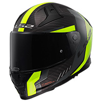 Casco Ls2 Ff811 Vector 2 Carbon Grid Giallo