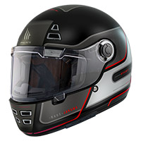 Mt Helmets Jarama Baux E15 Helmet Red Matt