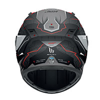 Mt Helmets Kre Plus Carbon Kraker C5 Rosso Fluo - 2