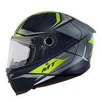 Mt Helmets Revenge 2 S Hatax C3 Blu Giallo Opaco - img 2