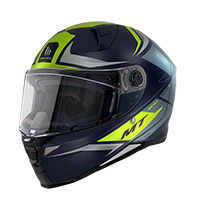 Mt Helmets Revenge 2 S Hatax C3 Blue Yellow Matt