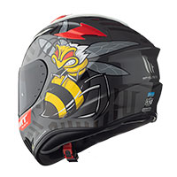 Casque MT Helmets Targo Bee B5 rouge brillant - 3