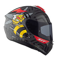 Casque MT Helmets Targo Bee B5 rouge brillant - 5