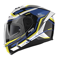 Casque Nolan N60.6 Lancer Blanc Jaune Bleu