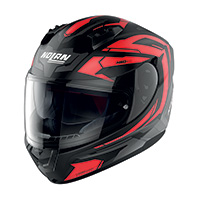 Nolan N60.6 Anchor N-com Rosso Nero Opaco